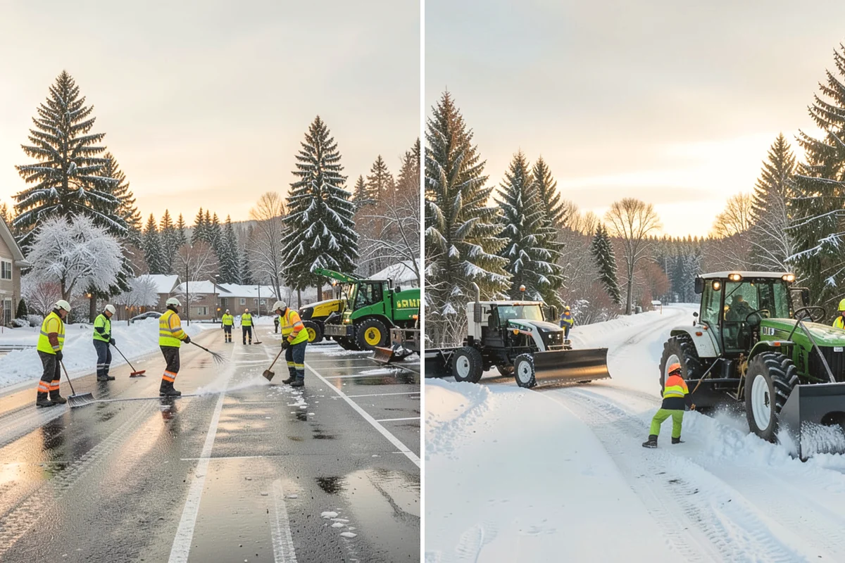 Beet Juice Deicer Application in Mill Creek, Snohomish County, WA - Blend beet juice additive into salt brine at the target ratio