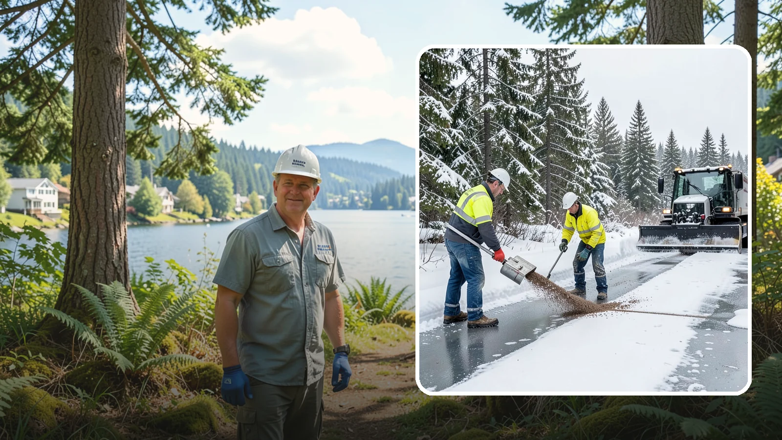Beet Juice Deicer Application in Milton, King County, WA - Beet juice deicer application blends an agricultural byproduct with brine to melt ice at colder temperatures using less salt.