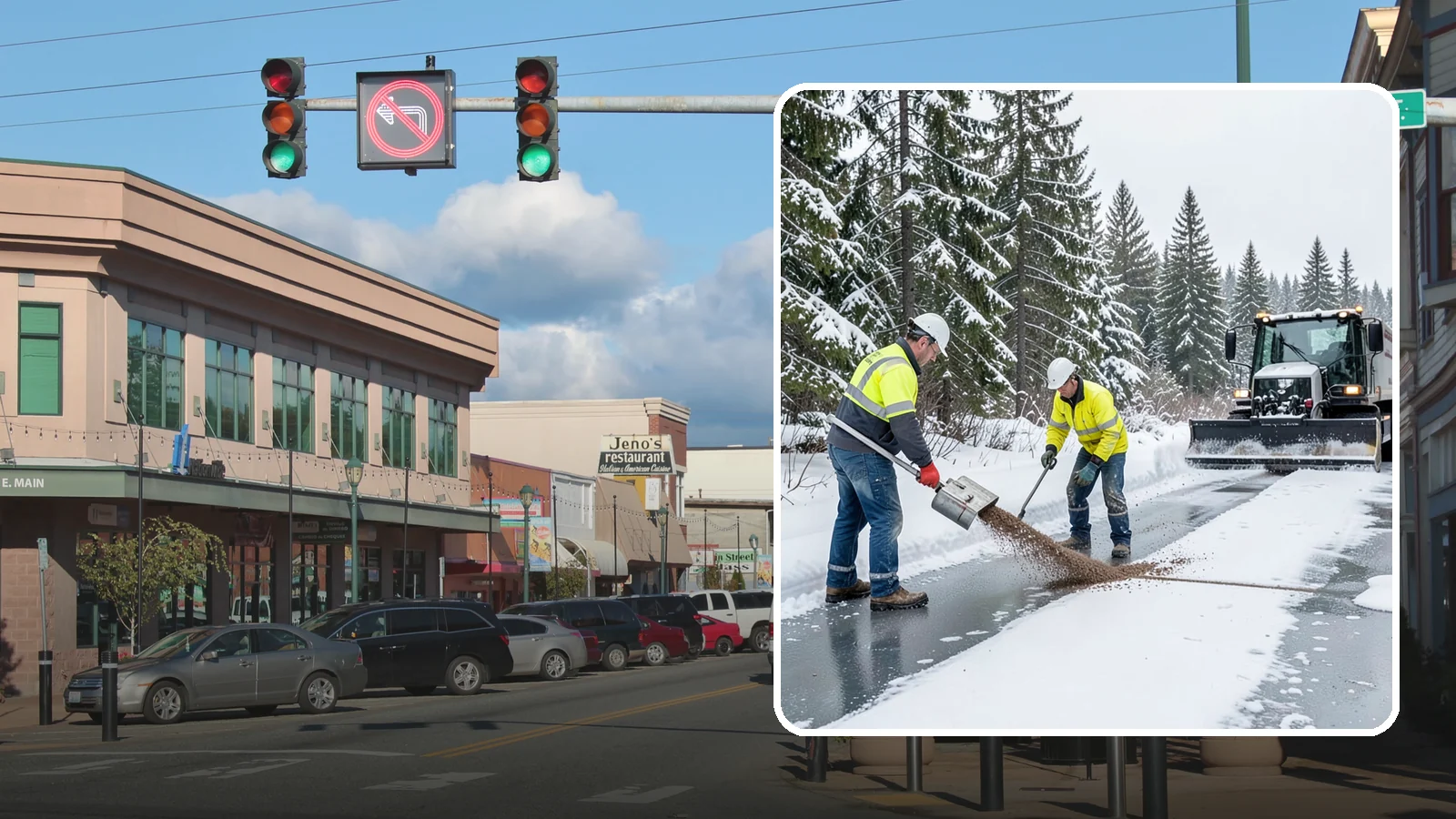 Beet Juice Deicer Application in Monroe, Snohomish County, WA - Beet juice deicer application blends an agricultural byproduct with brine to melt ice at colder temperatures using less salt.