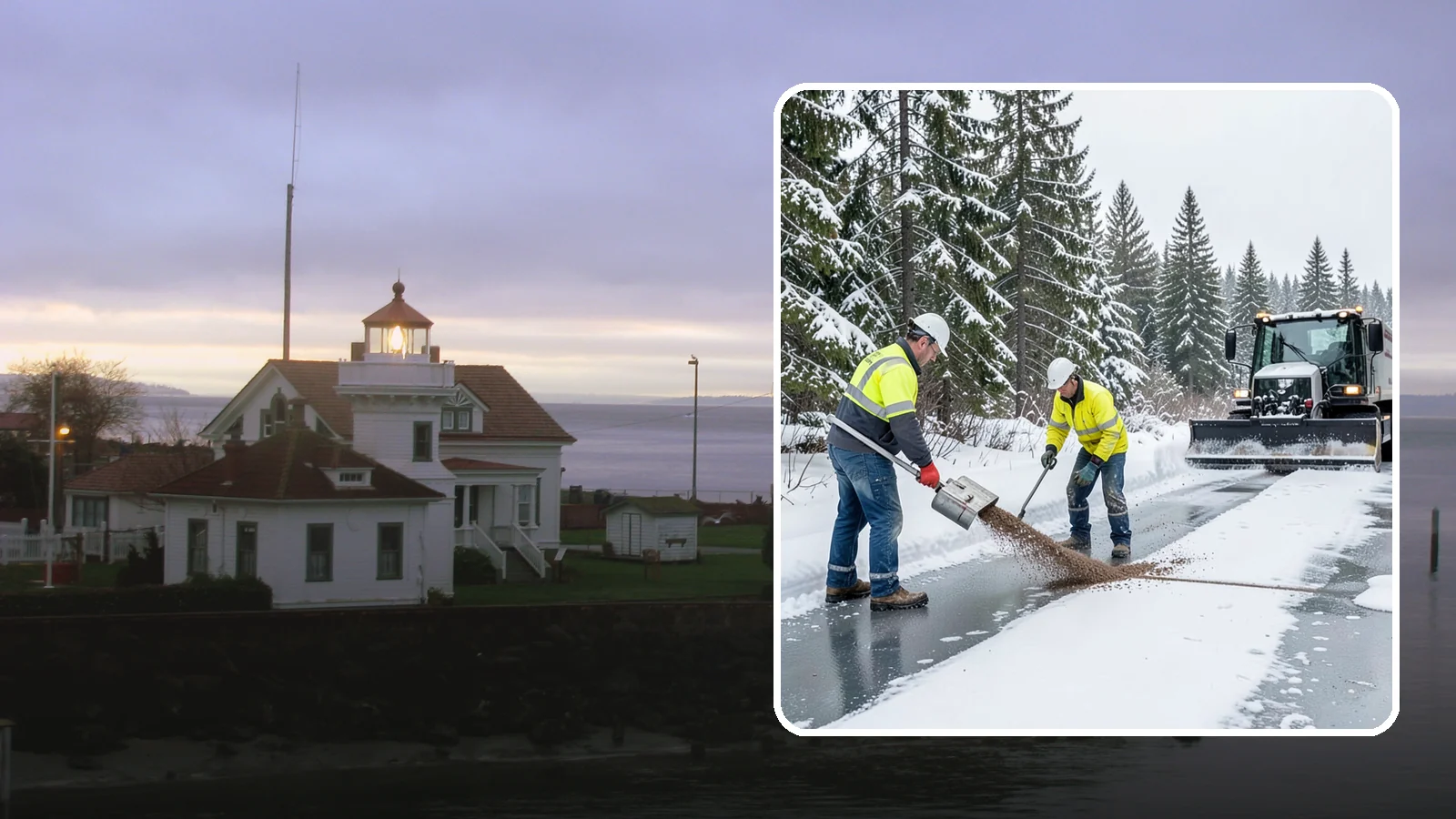 Beet Juice Deicer Application in Mukilteo, Snohomish County, WA - Beet juice deicer application blends an agricultural byproduct with brine to melt ice at colder temperatures using less salt.