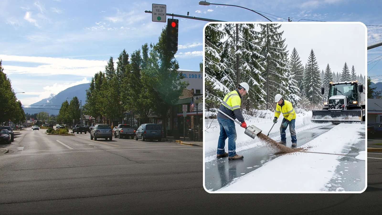 Beet Juice Deicer Application in North Bend, King County, WA - Beet juice deicer application blends an agricultural byproduct with brine to melt ice at colder temperatures using less salt.