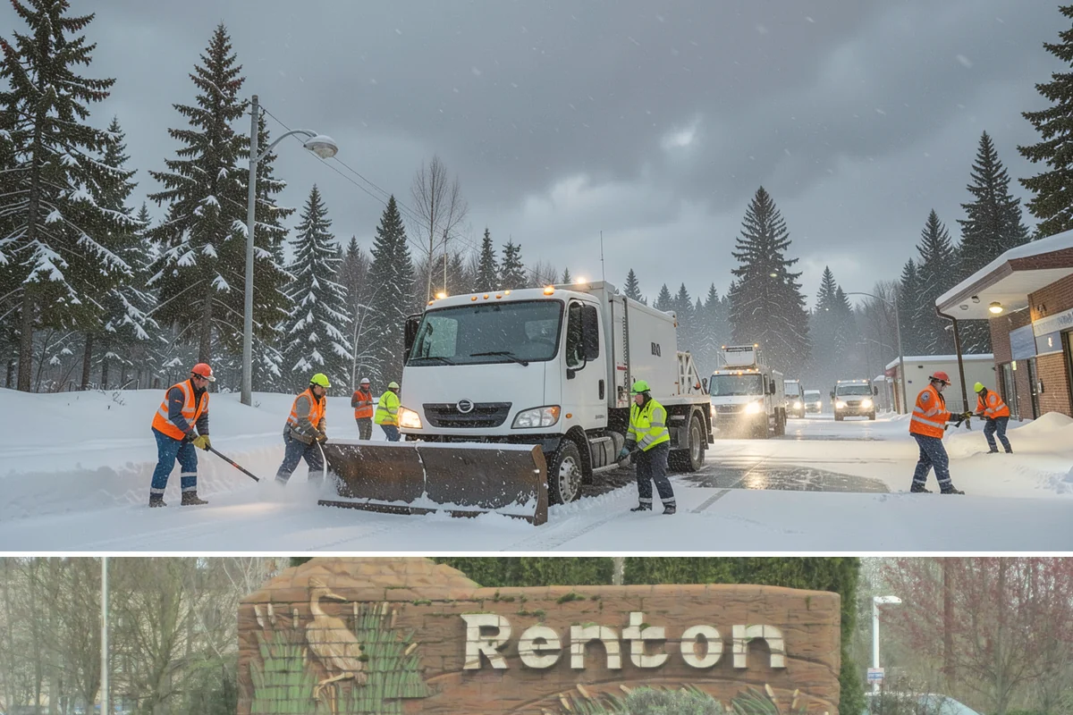 Beet Juice Deicer Application in Renton, King County, WA - Beet juice brine blends are applied ahead of colder freeze events, most often December through January.