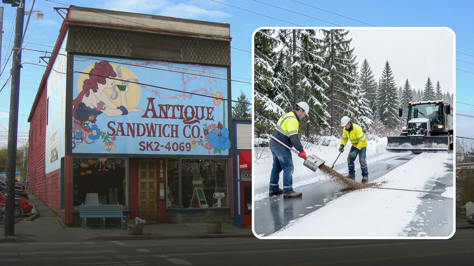 Beet Juice Deicer Application in Ruston, Pierce County, WA - Beet juice deicer application blends an agricultural byproduct with brine to melt ice at colder temperatures using less salt.