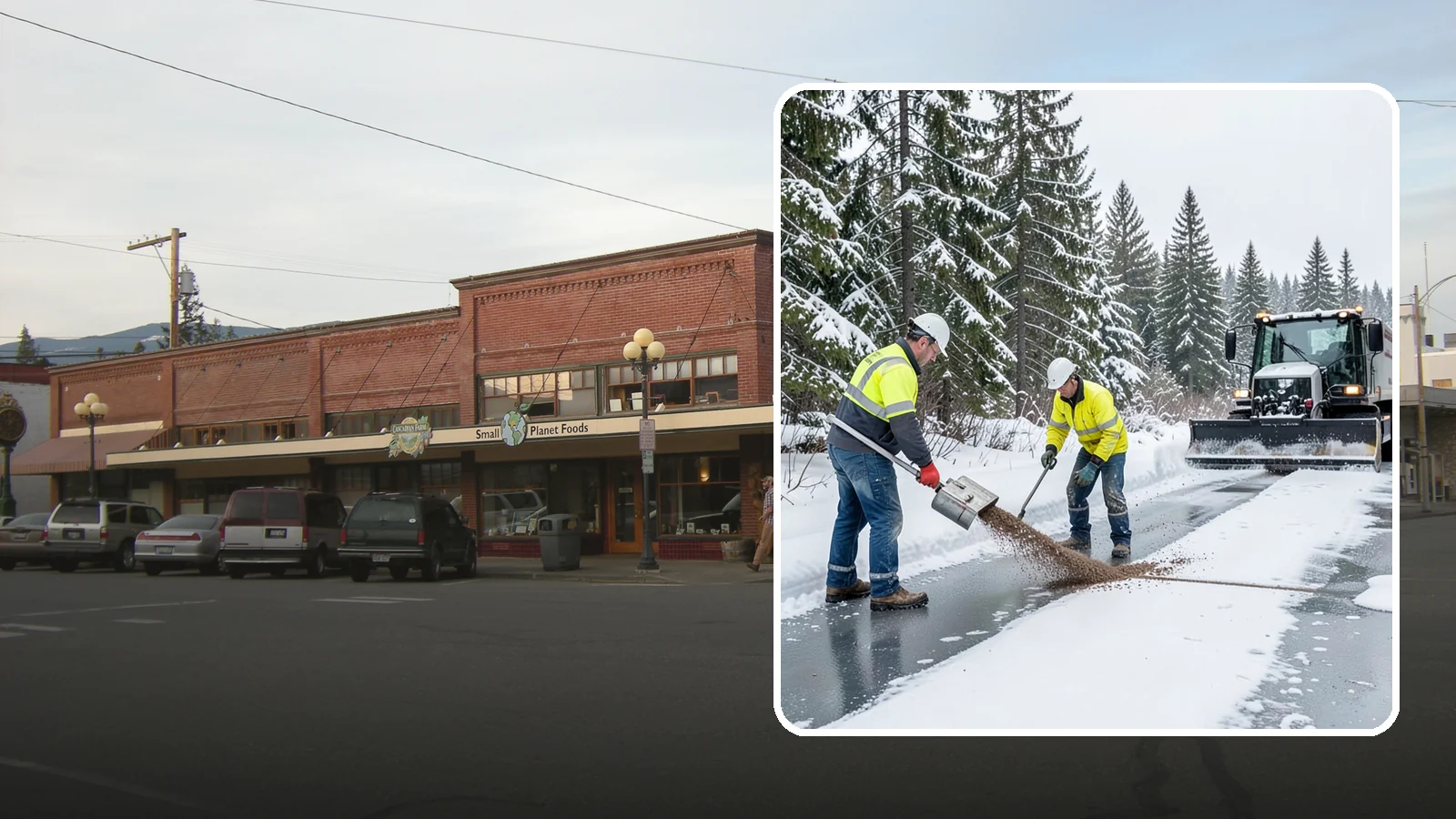 Beet Juice Deicer Application in Sedro-Woolley, Skagit County, WA - Beet juice deicer application blends an agricultural byproduct with brine to melt ice at colder temperatures using less salt.