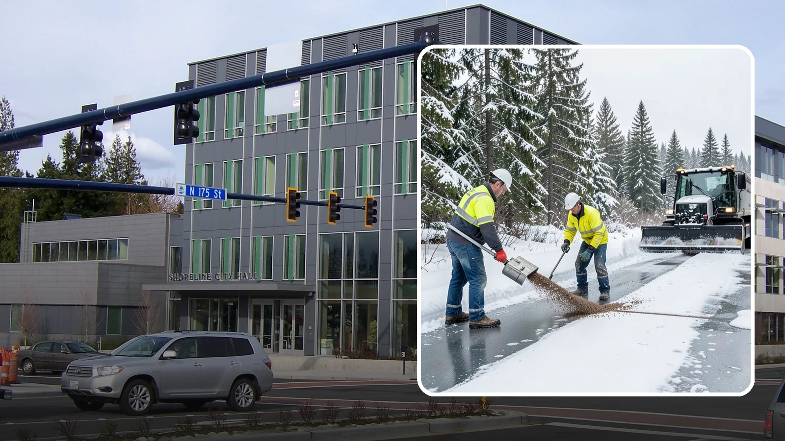 Beet Juice Deicer Application in Shoreline, King County, WA - Beet juice deicer application blends an agricultural byproduct with brine to melt ice at colder temperatures using less salt.