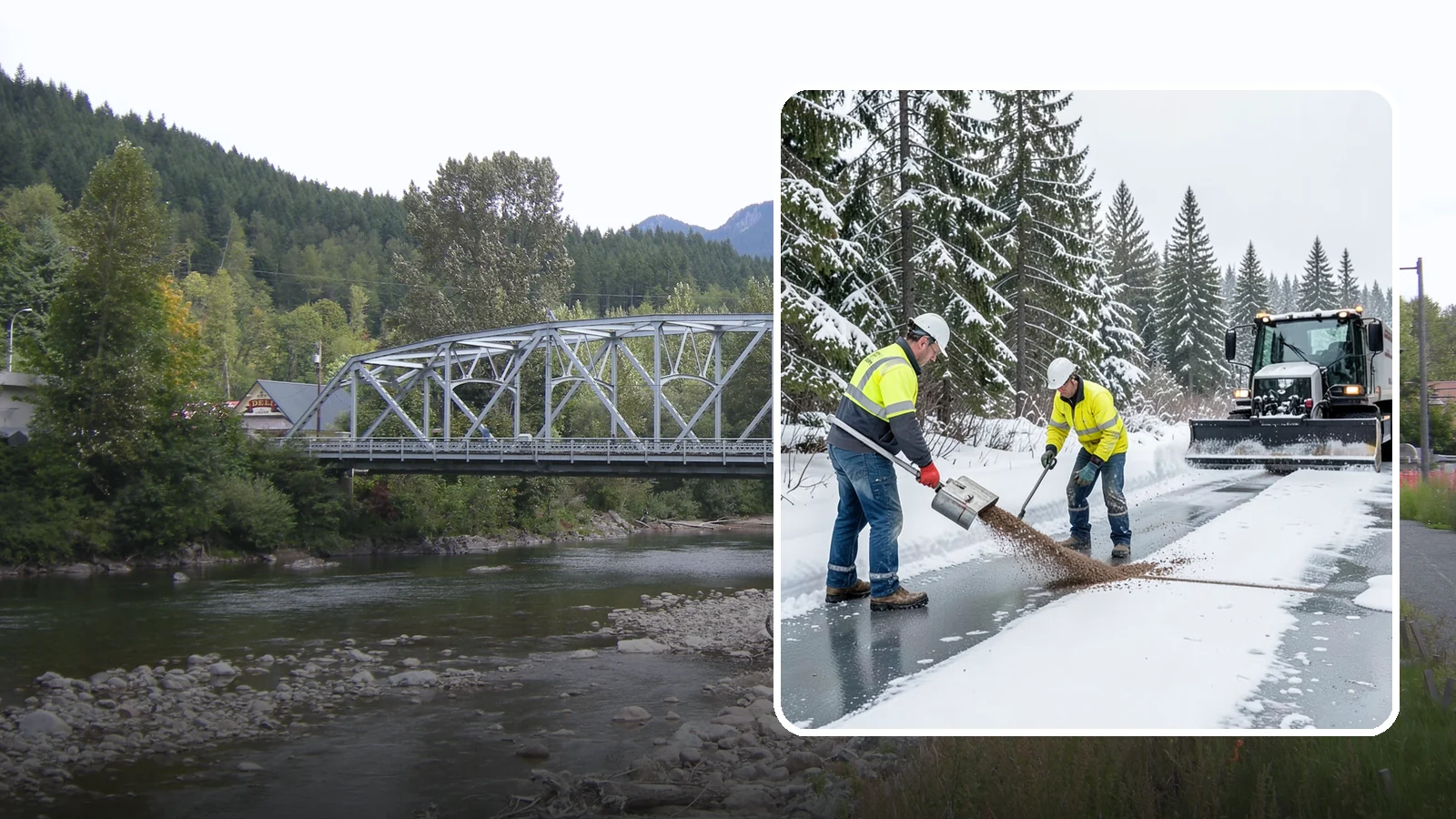 Beet Juice Deicer Application in Skykomish, King County, WA - Beet juice deicer application blends an agricultural byproduct with brine to melt ice at colder temperatures using less salt.