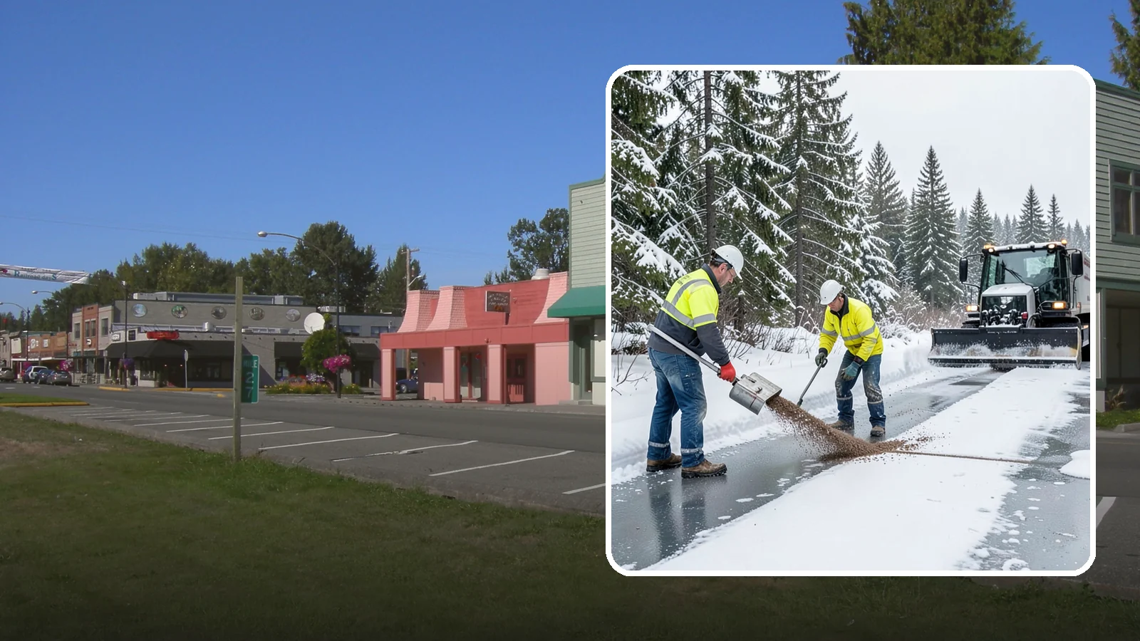 Beet Juice Deicer Application in Snoqualmie, King County, WA - Beet juice deicer application blends an agricultural byproduct with brine to melt ice at colder temperatures using less salt.