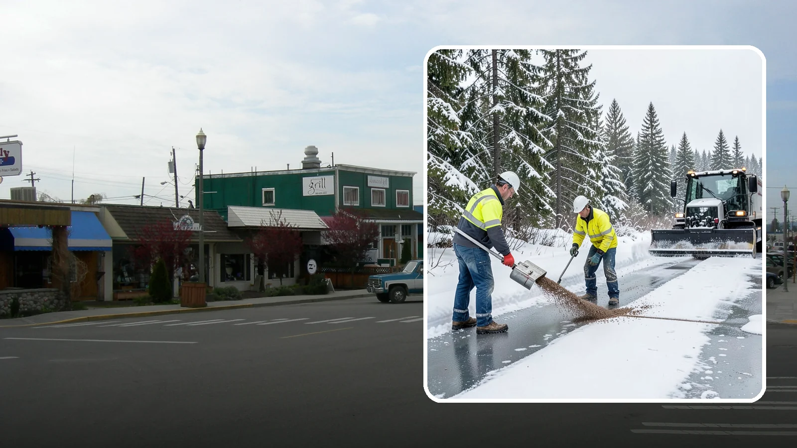 Beet Juice Deicer Application in Stanwood, Snohomish County, WA - Beet juice deicer application blends an agricultural byproduct with brine to melt ice at colder temperatures using less salt.