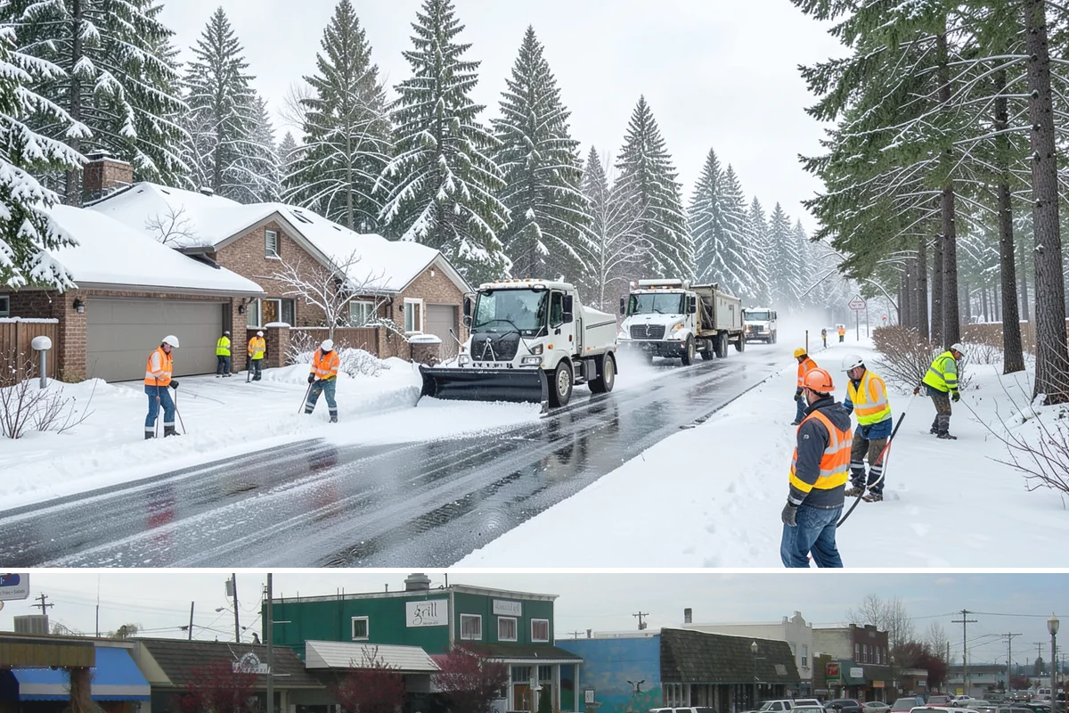 Beet Juice Deicer Application in Stanwood, Snohomish County, WA - Beet juice brine blends are applied ahead of colder freeze events, most often December through January.