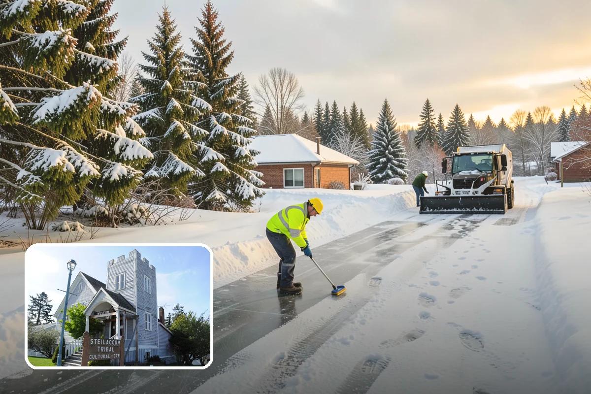 Beet Juice Deicer Application in Steilacoom, Pierce County, WA - Extends brine's effective range into colder temperatures