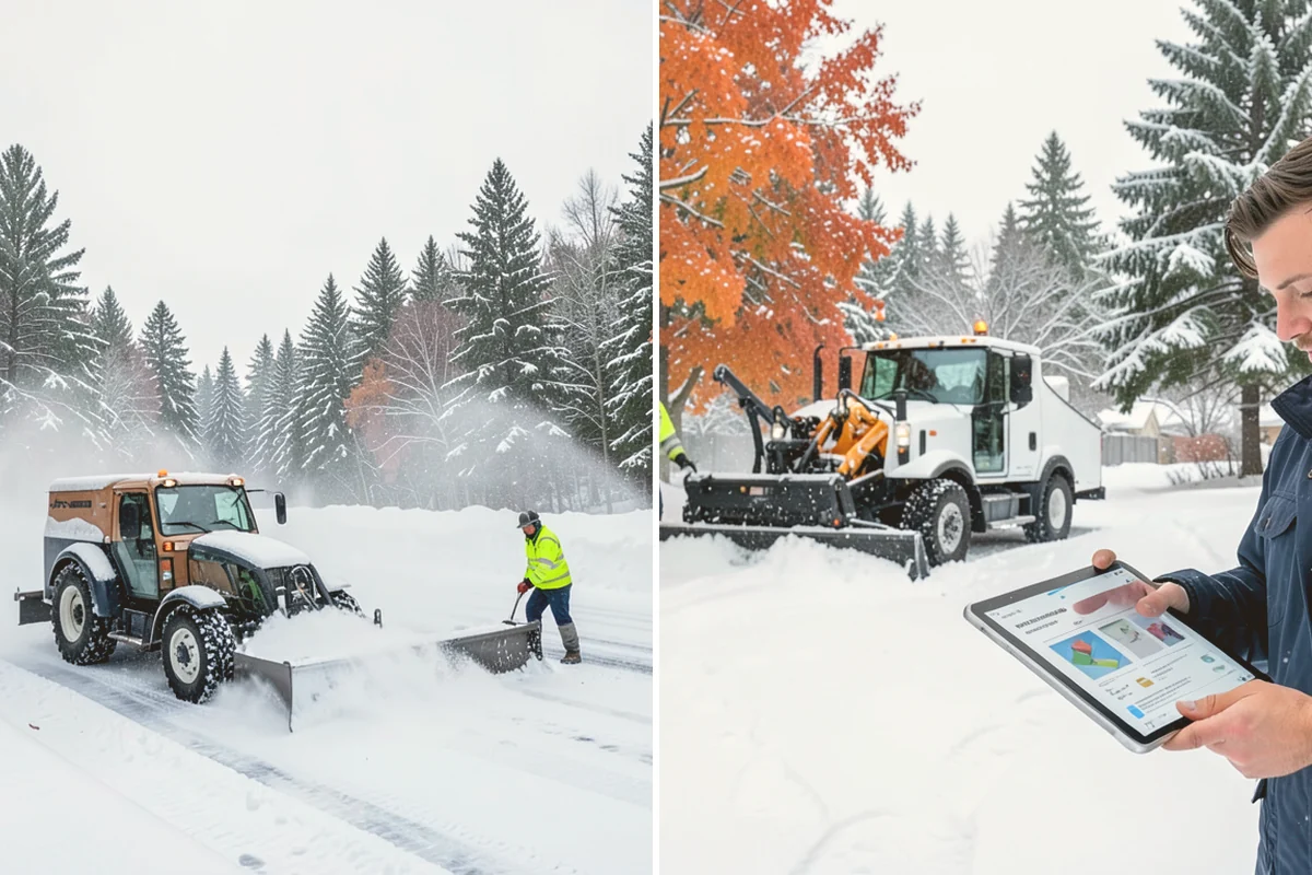 Big Box Store Snow Removal in Algona, King County, WA - Walk your lot to map lanes, corrals, drains, and fire zones