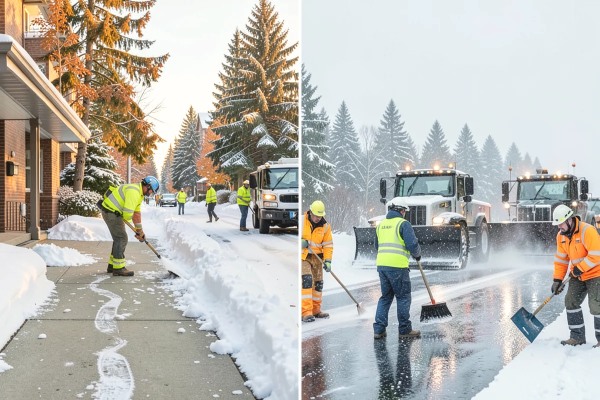 Big Box Store Snow Removal in Anacortes, Skagit County, WA - Walk your lot to map lanes, corrals, drains, and fire zones