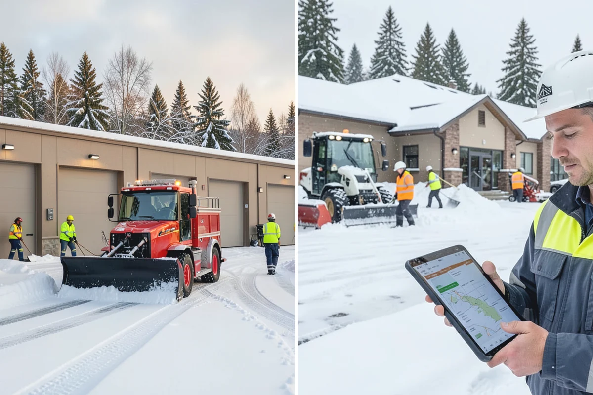Big Box Store Snow Removal in Auburn, King County, WA - Walk your lot to map lanes, corrals, drains, and fire zones