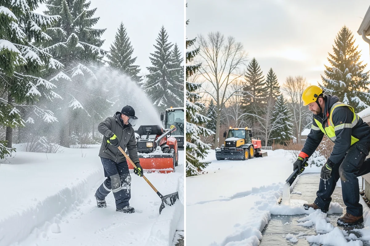 Big Box Store Snow Removal in Beaux Arts Village, King County, WA - Walk your lot to map lanes, corrals, drains, and fire zones