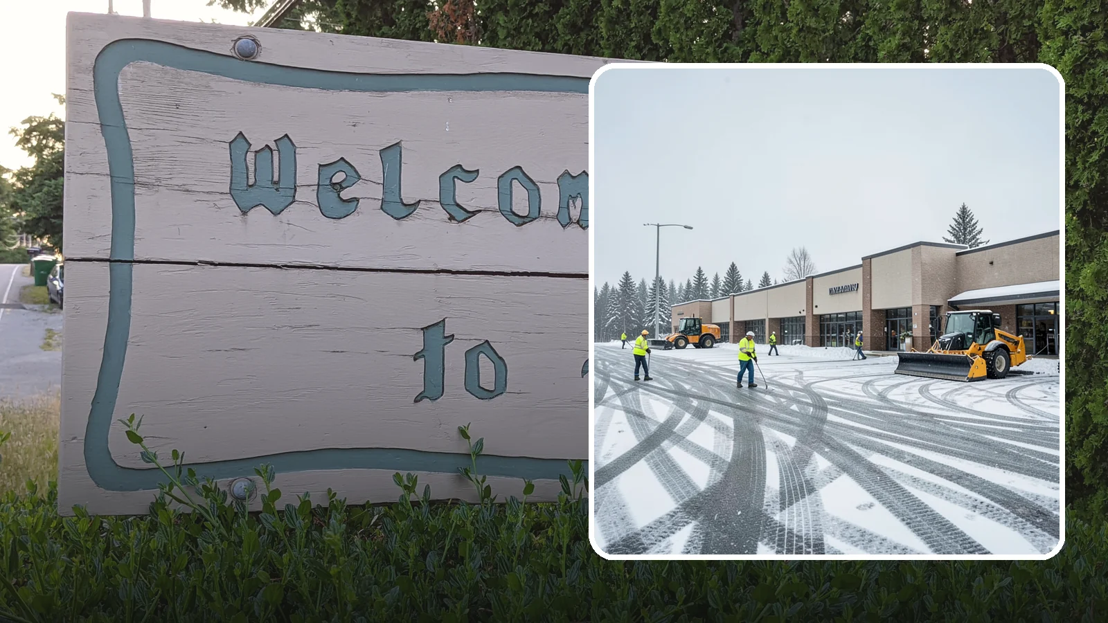 Big Box Store Snow Removal in Brier, Snohomish County, WA - When wet Cascade snow blankets a big box parking lot overnight, a plowed and salted approach is what keeps Western Washington...
