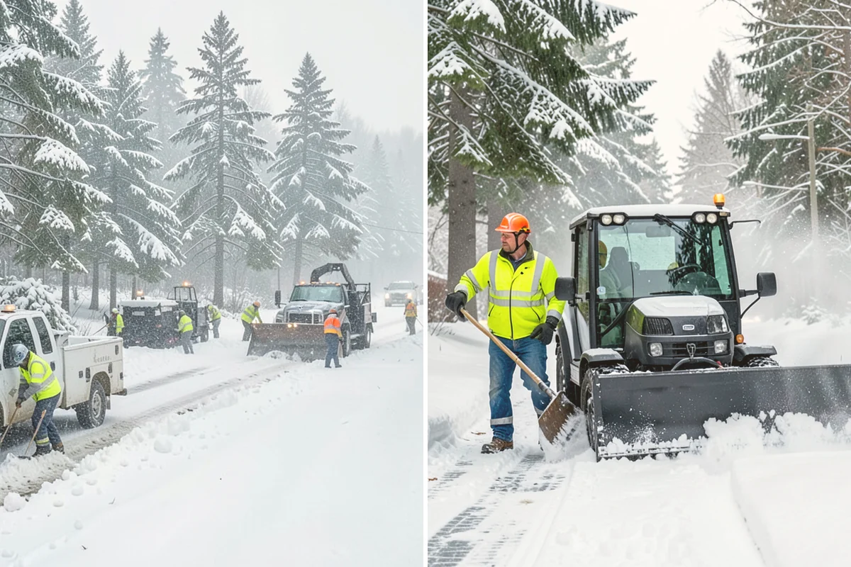 Big Box Store Snow Removal in Brier, Snohomish County, WA - Walk your lot to map lanes, corrals, drains, and fire zones