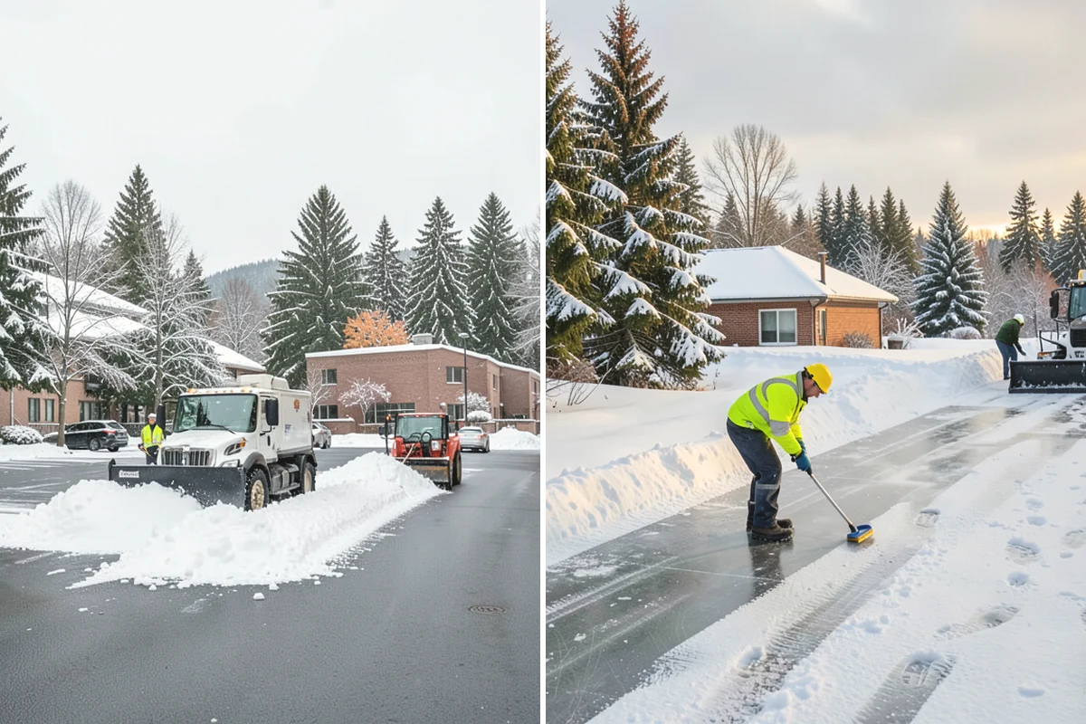 Big Box Store Snow Removal in Burien, King County, WA - Walk your lot to map lanes, corrals, drains, and fire zones