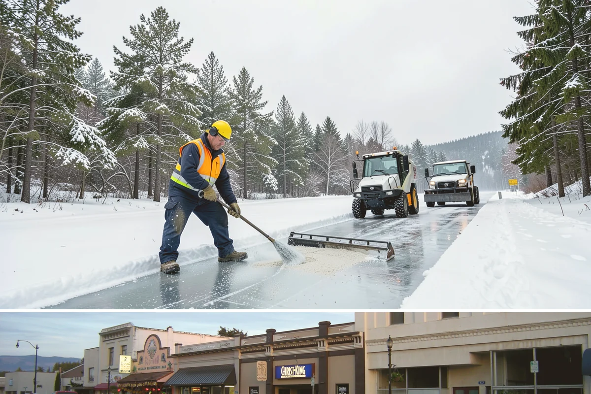 Big Box Store Snow Removal in Burlington, Skagit County, WA - Western Washington big box lots see most events between late November and February, usually from short lowland snaps rather than...