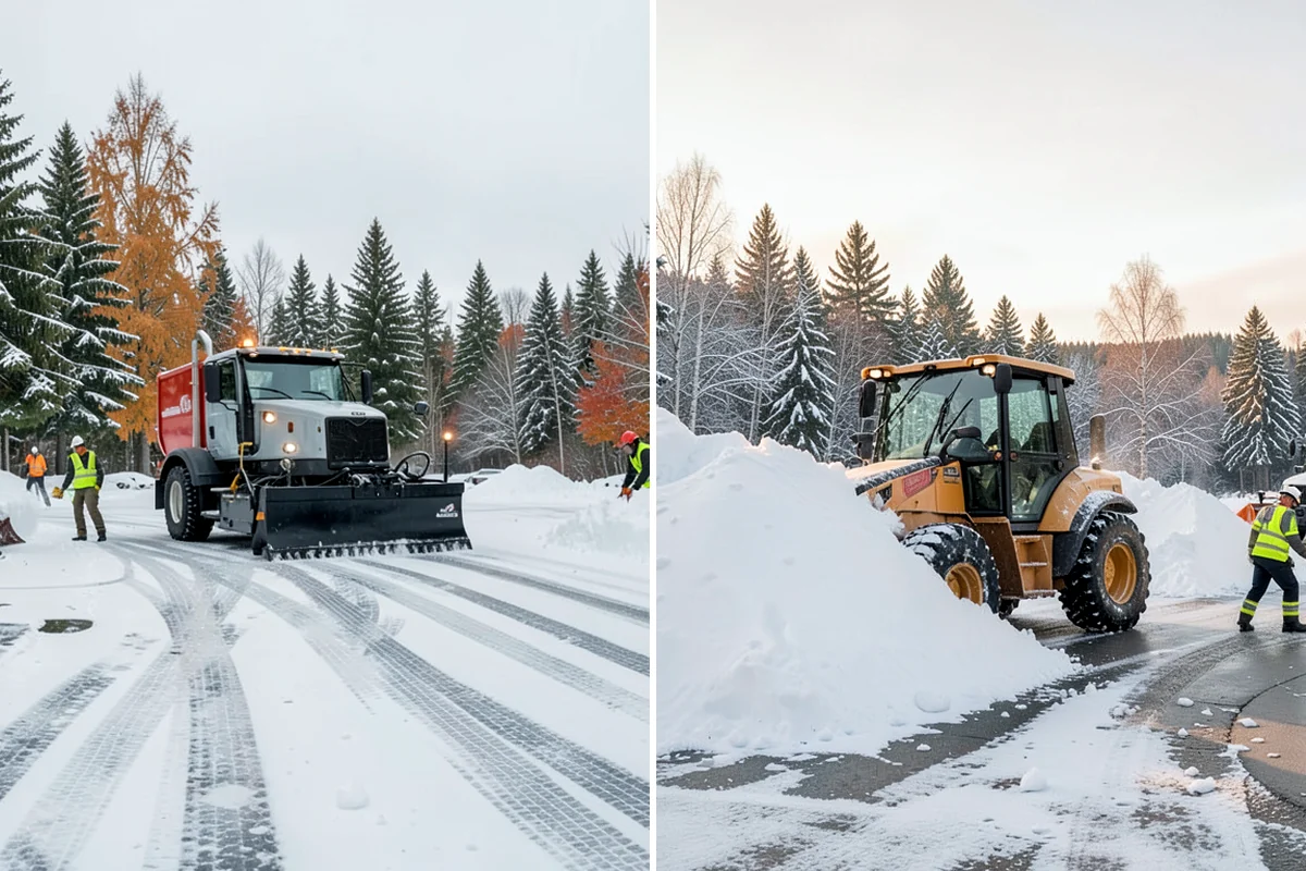 Big Box Store Snow Removal in Clyde Hill, King County, WA - Walk your lot to map lanes, corrals, drains, and fire zones