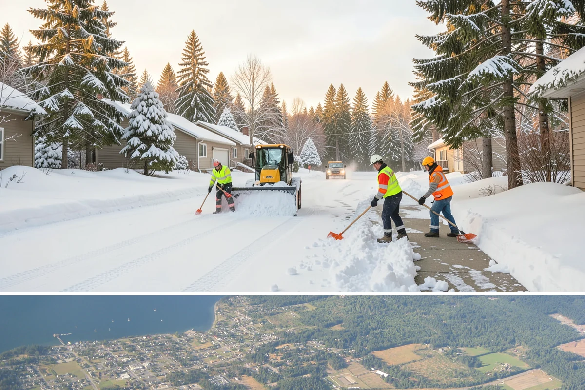 Big Box Store Snow Removal in Coupeville, Island County, WA - Western Washington big box lots see most events between late November and February, usually from short lowland snaps rather than...