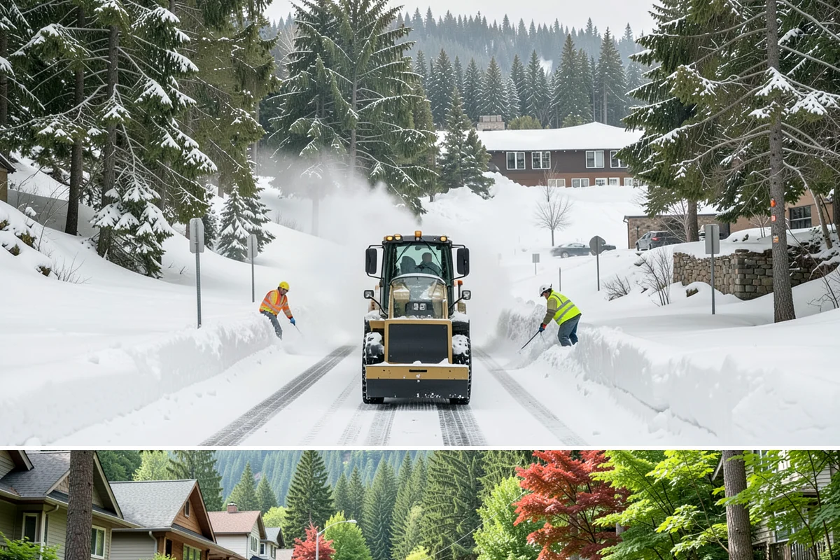 Big Box Store Snow Removal in Darrington, Snohomish County, WA - Western Washington big box lots see most events between late November and February, usually from short lowland snaps rather than...