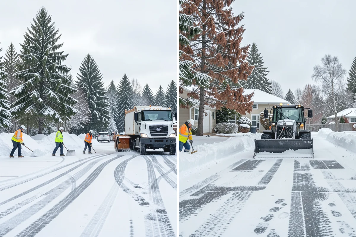 Big Box Store Snow Removal in Des Moines, King County, WA - Walk your lot to map lanes, corrals, drains, and fire zones