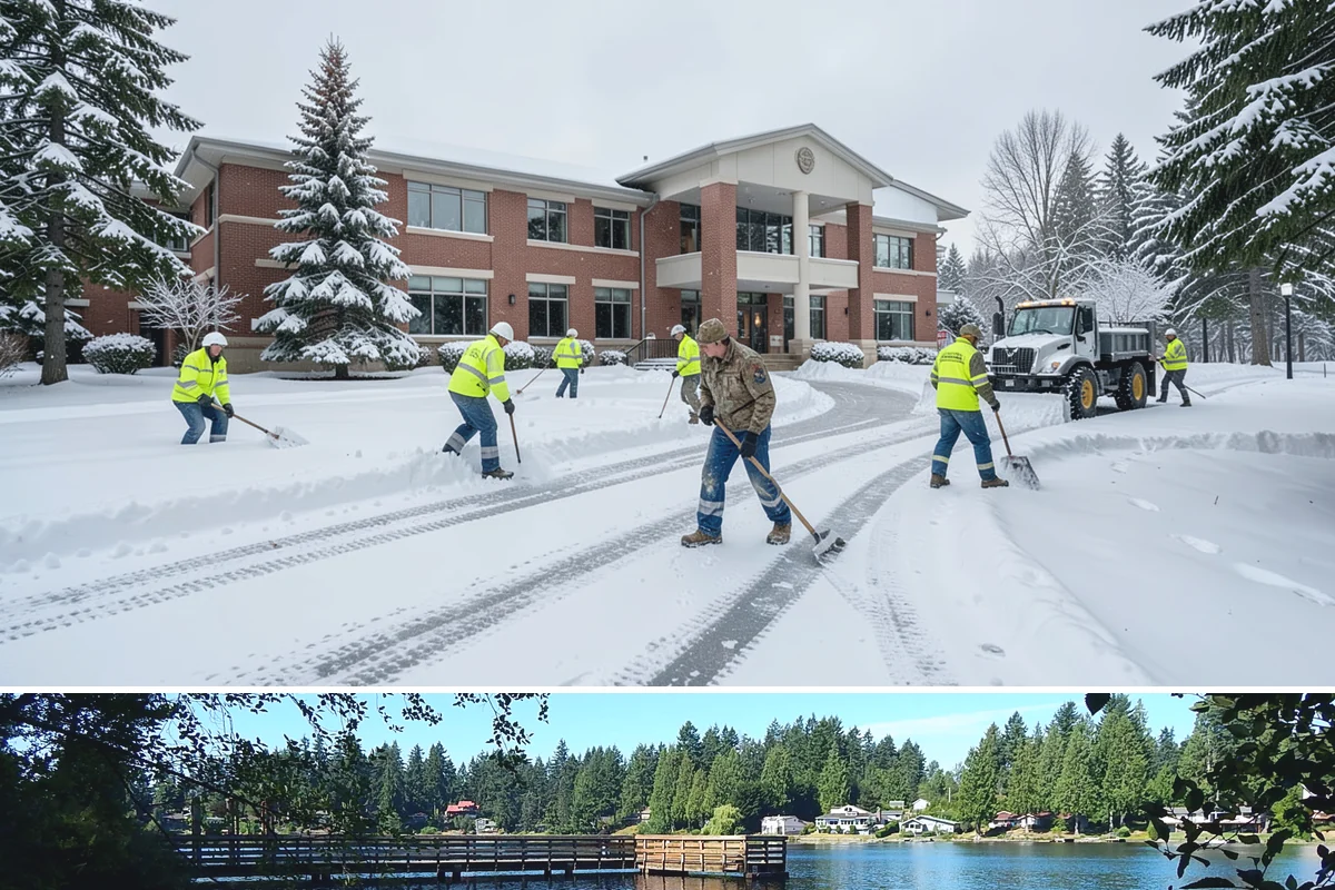 Big Box Store Snow Removal in Federal Way, King County, WA - Western Washington big box lots see most events between late November and February, usually from short lowland snaps rather than...