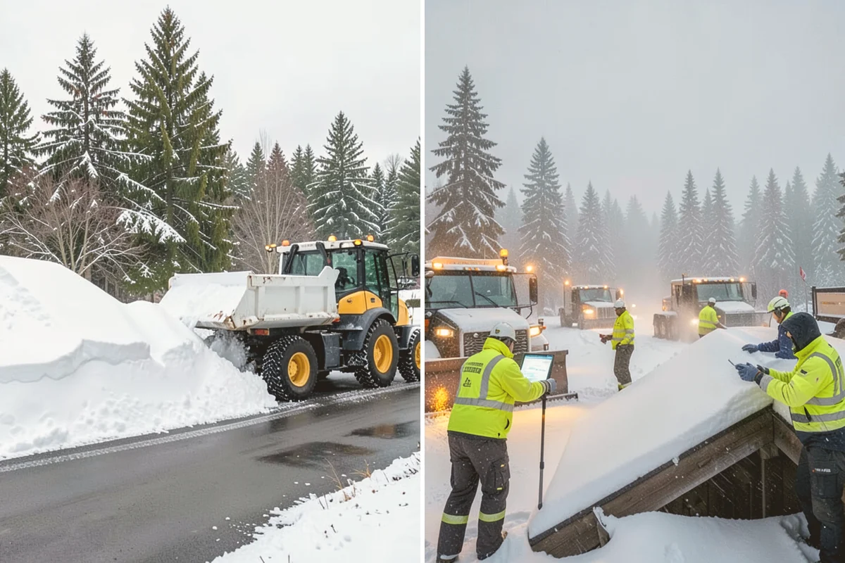 Big Box Store Snow Removal in Fife, Pierce County, WA - Walk your lot to map lanes, corrals, drains, and fire zones