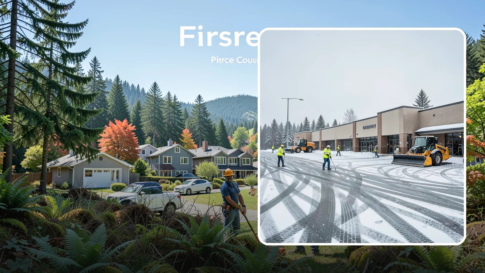 Big Box Store Snow Removal in Fircrest, Pierce County, WA - When wet Cascade snow blankets a big box parking lot overnight, a plowed and salted approach is what keeps Western Washington...