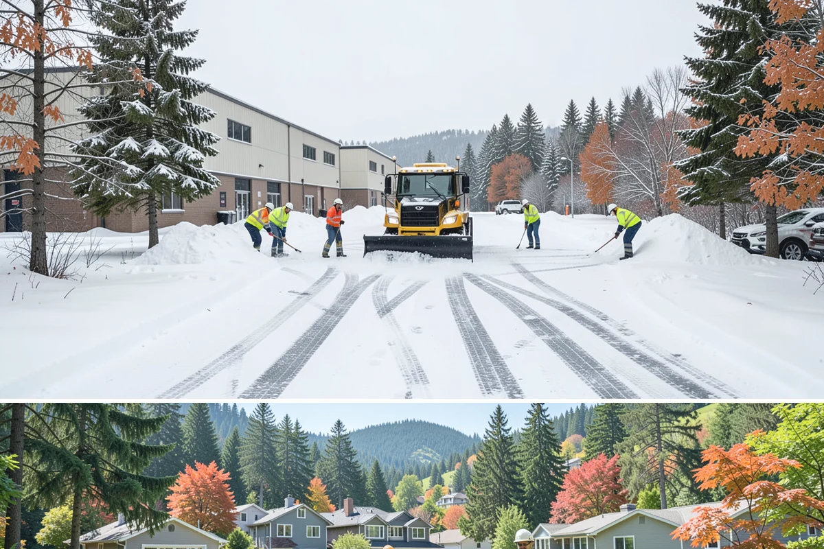 Big Box Store Snow Removal in Fircrest, Pierce County, WA - Western Washington big box lots see most events between late November and February, usually from short lowland snaps rather than...