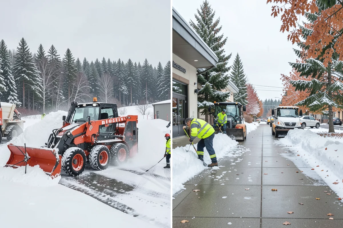 Big Box Store Snow Removal in Gold Bar, Snohomish County, WA - Walk your lot to map lanes, corrals, drains, and fire zones