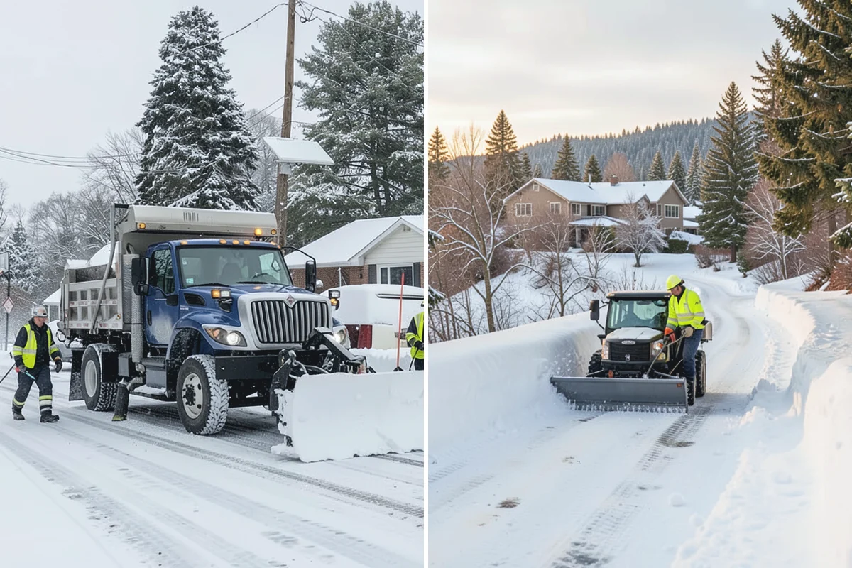 Big Box Store Snow Removal in Granite Falls, Snohomish County, WA - Walk your lot to map lanes, corrals, drains, and fire zones