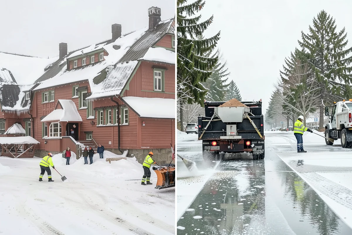 Big Box Store Snow Removal in Hunts Point, King County, WA - Walk your lot to map lanes, corrals, drains, and fire zones