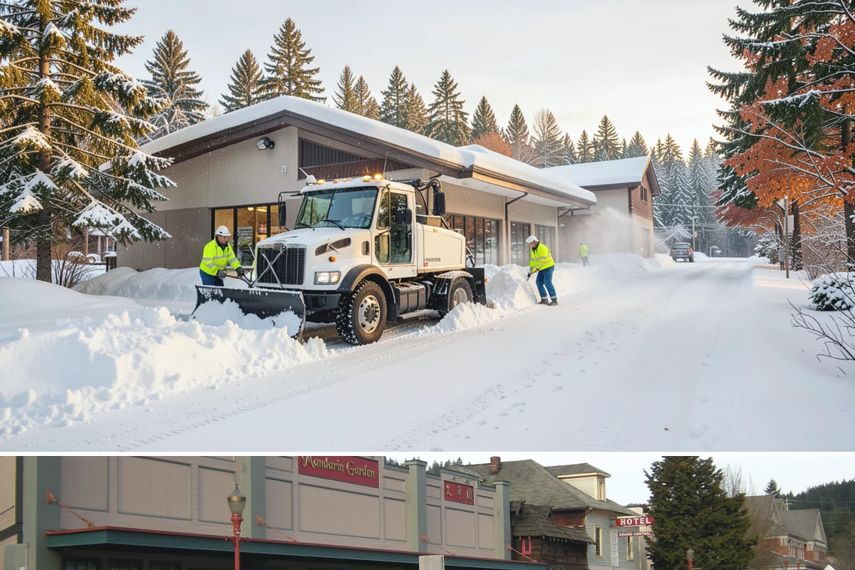 Big Box Store Snow Removal in Issaquah, King County, WA - Western Washington big box lots see most events between late November and February, usually from short lowland snaps rather than...