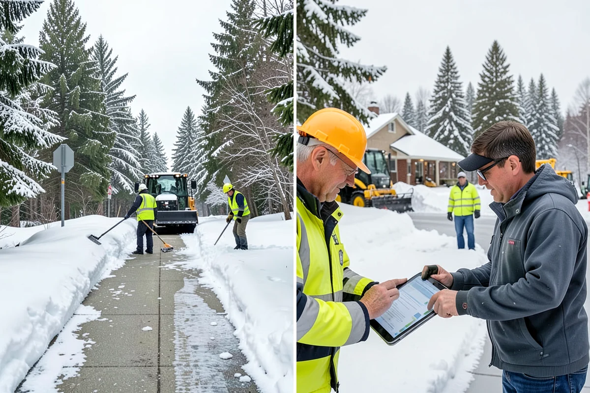 Big Box Store Snow Removal in Kenmore, King County, WA - Walk your lot to map lanes, corrals, drains, and fire zones