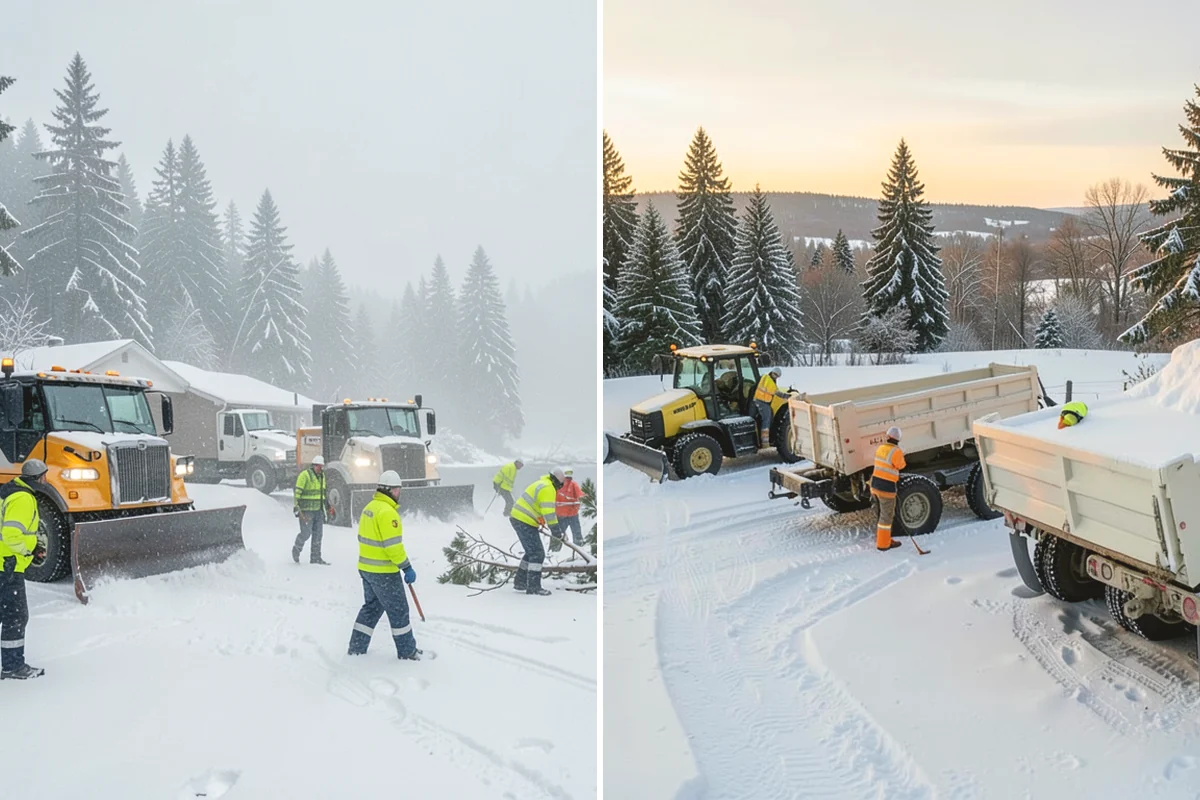 Big Box Store Snow Removal in La Conner, Skagit County, WA - Walk your lot to map lanes, corrals, drains, and fire zones