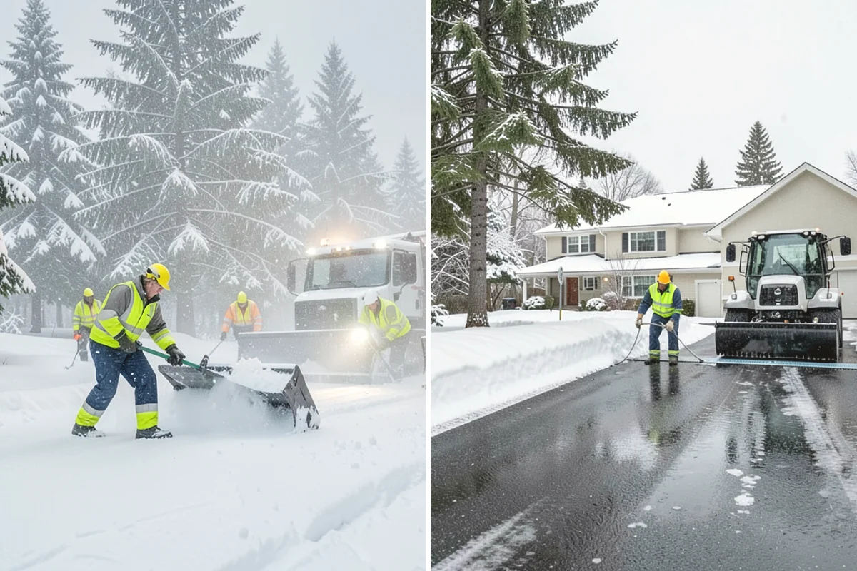 Big Box Store Snow Removal in Lake Stevens, Snohomish County, WA - Walk your lot to map lanes, corrals, drains, and fire zones