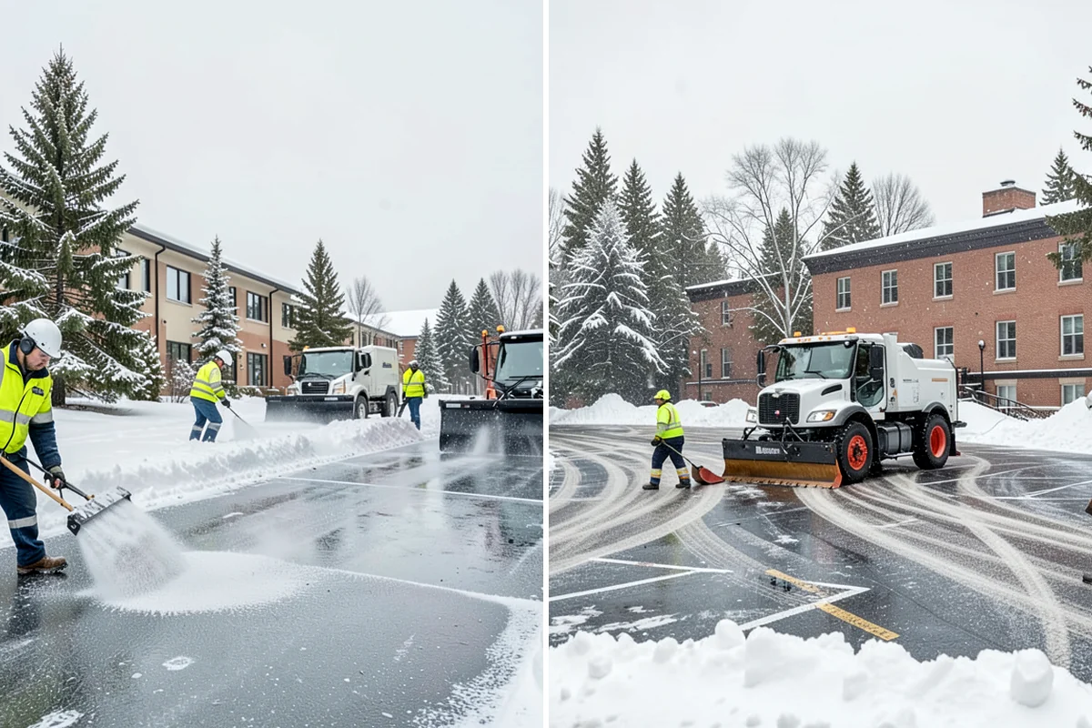 Big Box Store Snow Removal in Lakewood, Pierce County, WA - Walk your lot to map lanes, corrals, drains, and fire zones