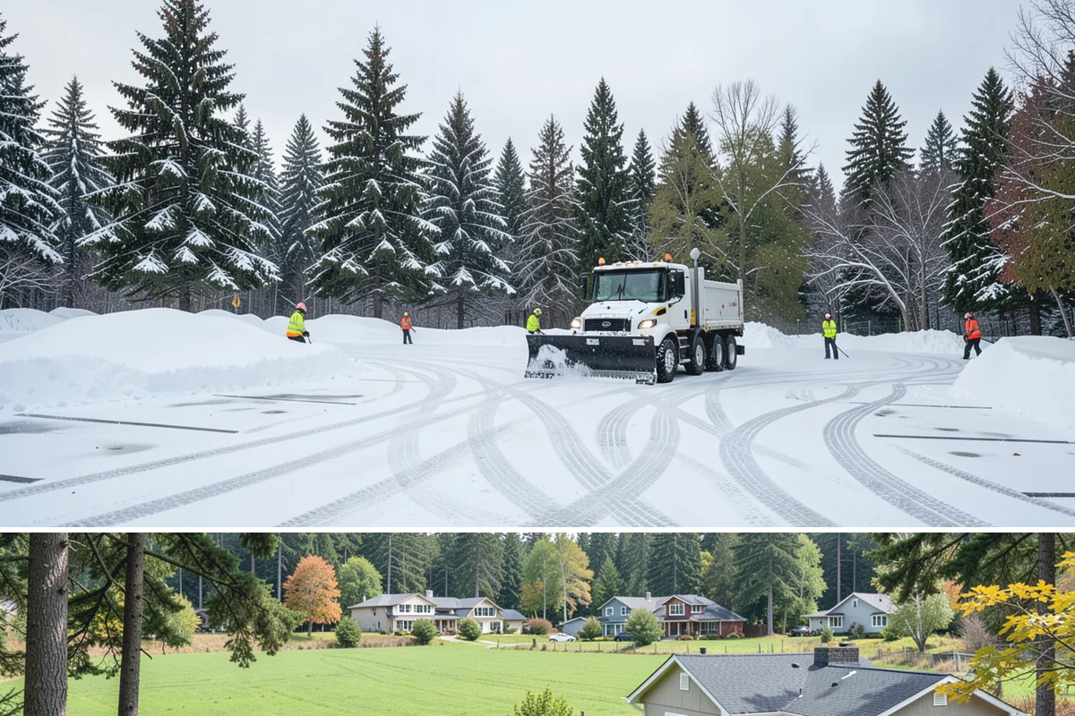Big Box Store Snow Removal in Lyman, Skagit County, WA - Western Washington big box lots see most events between late November and February, usually from short lowland snaps rather than...