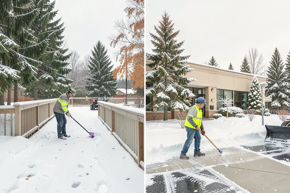 Big Box Store Snow Removal in Lynnwood, Snohomish County, WA - Walk your lot to map lanes, corrals, drains, and fire zones