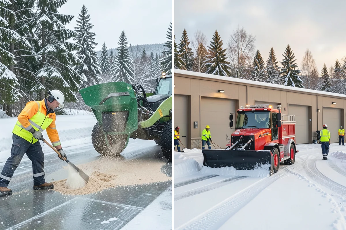 Big Box Store Snow Removal in Medina, King County, WA - Walk your lot to map lanes, corrals, drains, and fire zones