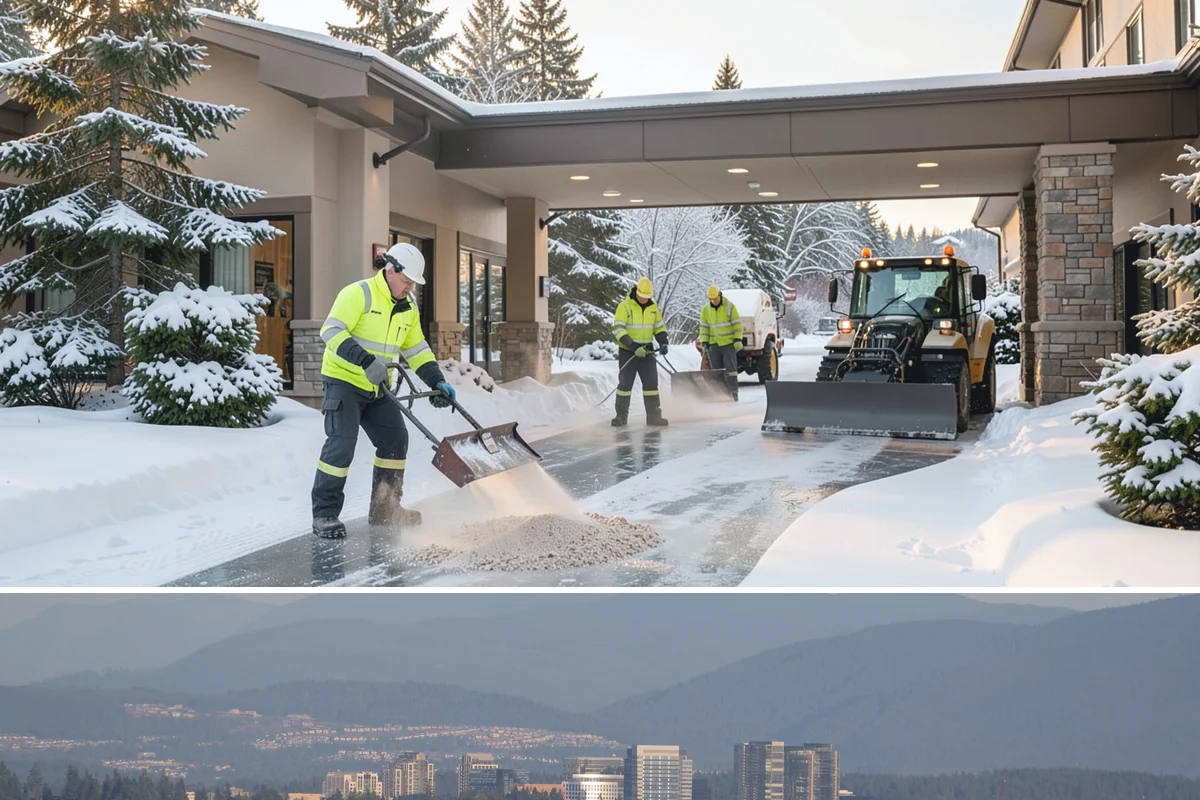 Big Box Store Snow Removal in Medina, King County, WA - Western Washington big box lots see most events between late November and February, usually from short lowland snaps rather than...