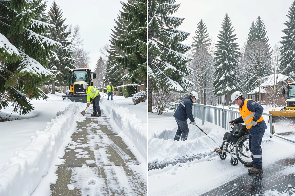 Big Box Store Snow Removal in Mercer Island, King County, WA - Walk your lot to map lanes, corrals, drains, and fire zones