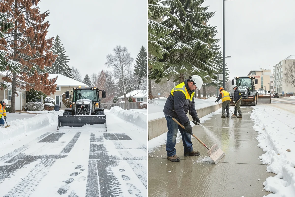 Big Box Store Snow Removal in Mill Creek, Snohomish County, WA - Walk your lot to map lanes, corrals, drains, and fire zones