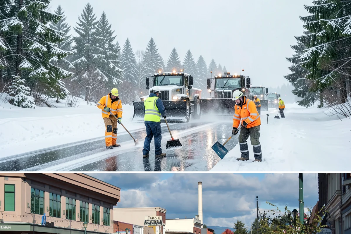 Big Box Store Snow Removal in Monroe, Snohomish County, WA - Western Washington big box lots see most events between late November and February, usually from short lowland snaps rather than...