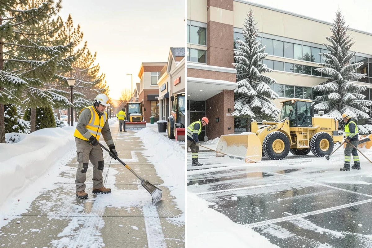 Big Box Store Snow Removal in Mukilteo, Snohomish County, WA - Walk your lot to map lanes, corrals, drains, and fire zones