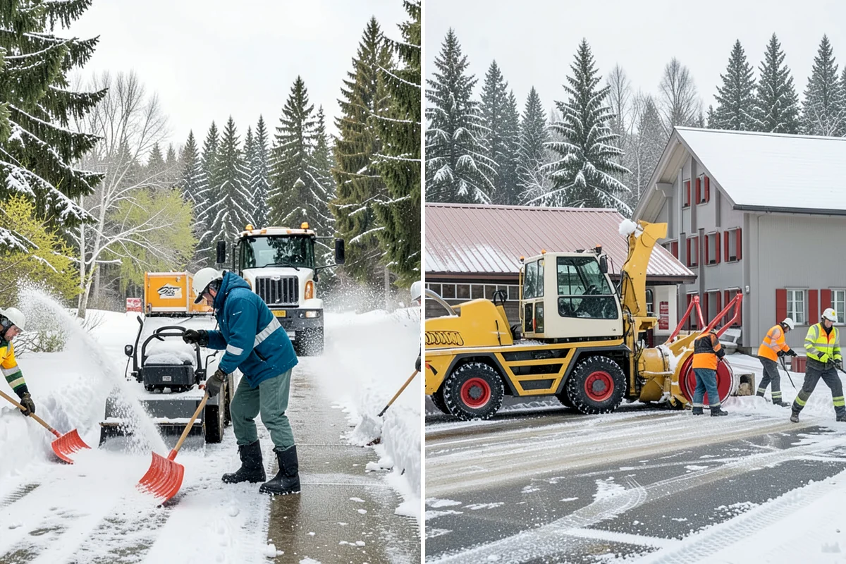Big Box Store Snow Removal in Normandy Park, King County, WA - Walk your lot to map lanes, corrals, drains, and fire zones