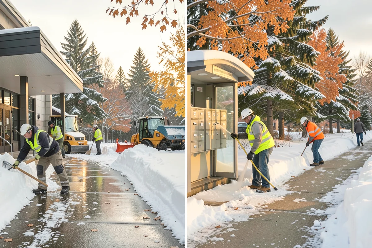 Big Box Store Snow Removal in North Bend, King County, WA - Walk your lot to map lanes, corrals, drains, and fire zones