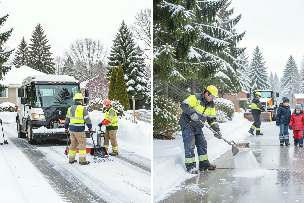 Big Box Store Snow Removal in Oak Harbor, Island County, WA - Walk your lot to map lanes, corrals, drains, and fire zones