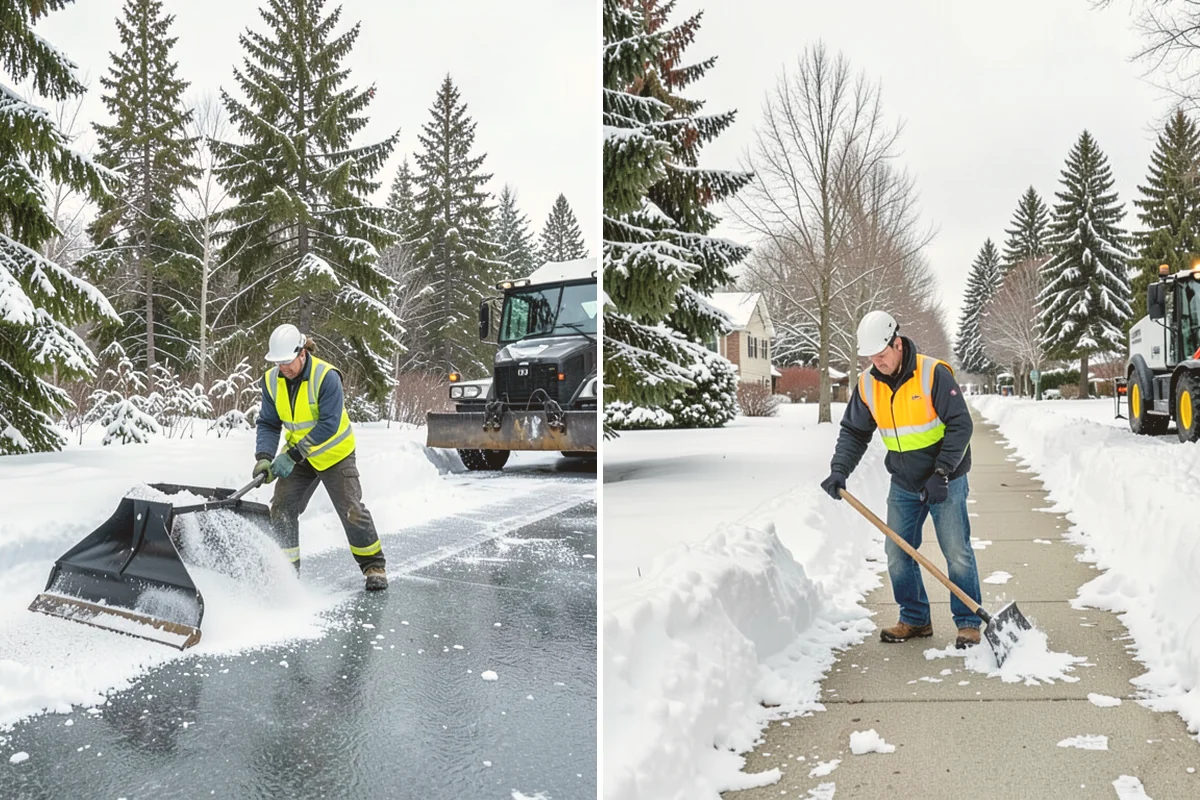 Big Box Store Snow Removal in Orting, Pierce County, WA - Walk your lot to map lanes, corrals, drains, and fire zones